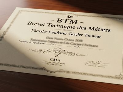 BTM – Brevet Technique des Métiers Pâtissier Confiseur Glacier Traiteur