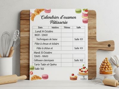 CAP Pâtisserie 2026 : session de remplacement et publication des résultats